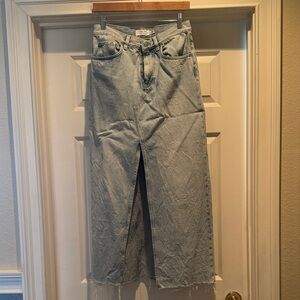 & Other Stories Light Blue Maxi Denim Skirt